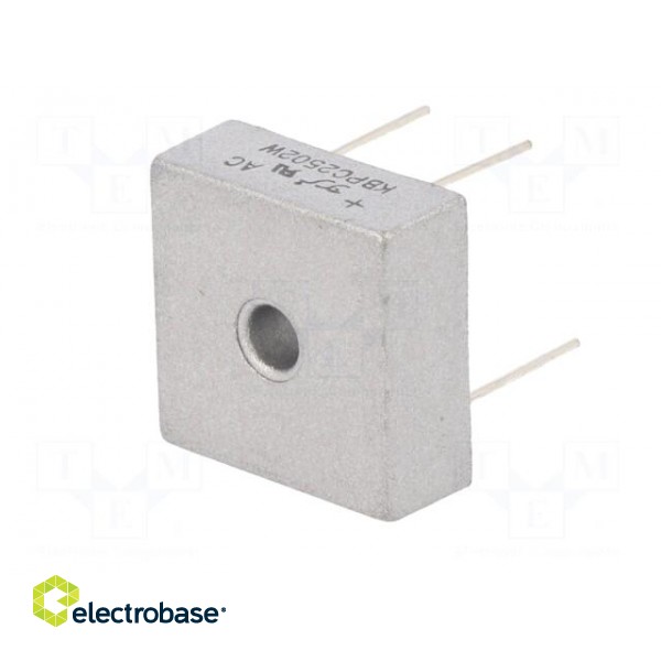 Bridge rectifier: single-phase | Urmax: 200V | If: 25A | Ifsm: 400A image 2