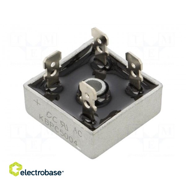 Bridge rectifier: single-phase | Urmax: 400V | If: 50A | Ifsm: 500A image 1