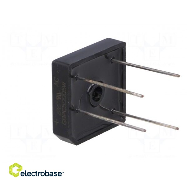 Single-phase bridge rectifier | Urmax: 50V | If: 50A | Ifsm: 450A paveikslėlis 4