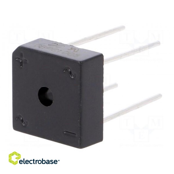 Single-phase bridge rectifier | Urmax: 800V | If: 10A | Ifsm: 240A image 1