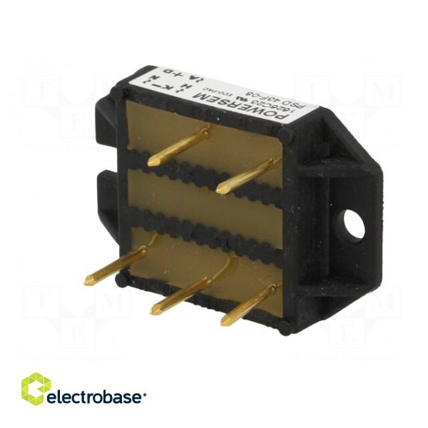 Bridge rectifier: three-phase | Urmax: 0.8kV | If: 40A | Ifsm: 90A | THT image 8