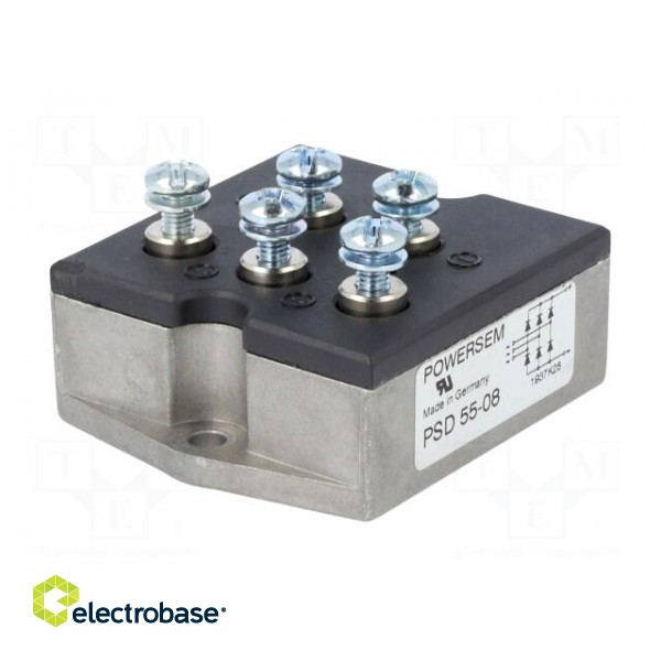 Three-phase bridge rectifier | Urmax: 0.8kV | If: 58A | Ifsm: 670A image 2