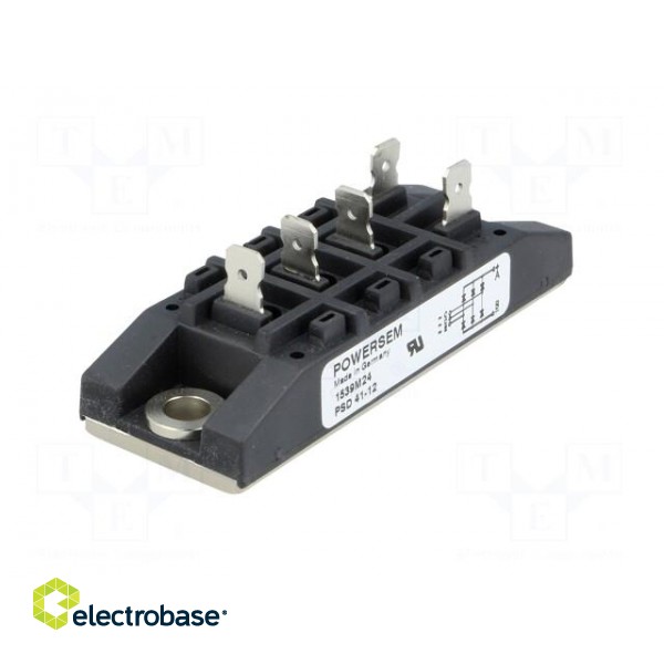 Three-phase bridge rectifier | Urmax: 1.2kV | If: 70A | Ifsm: 550A image 2