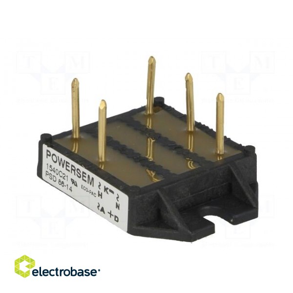 Bridge rectifier: three-phase | Urmax: 1.4kV | If: 86A | Ifsm: 530A фото 4