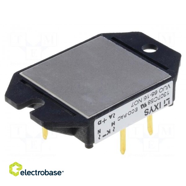 Bridge rectifier: three-phase | Urmax: 1.6kV | If: 68A | Ifsm: 300A