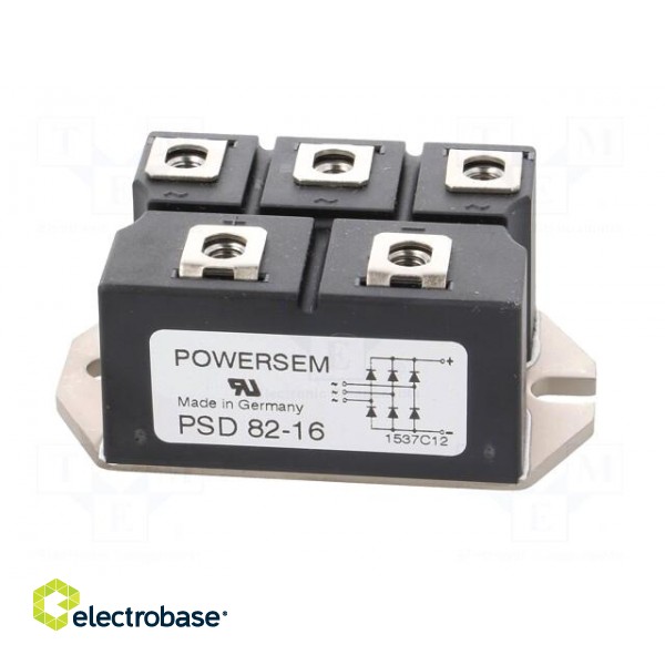 Bridge rectifier: three-phase | Urmax: 1.6kV | If: 88A | Ifsm: 750A image 3