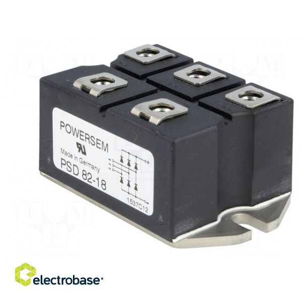 Bridge rectifier: three-phase | Urmax: 1.8kV | If: 88A | Ifsm: 750A image 4