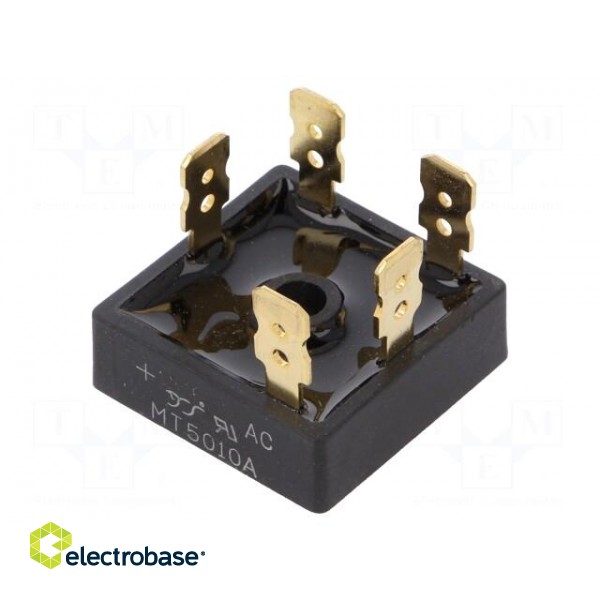 Three-phase bridge rectifier | Urmax: 1kV | If: 50A | Ifsm: 500A | MT image 1