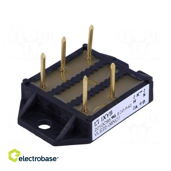 Three-phase bridge rectifier | Urmax: 600V | If: 34A | Ifsm: 50A | THT image 1