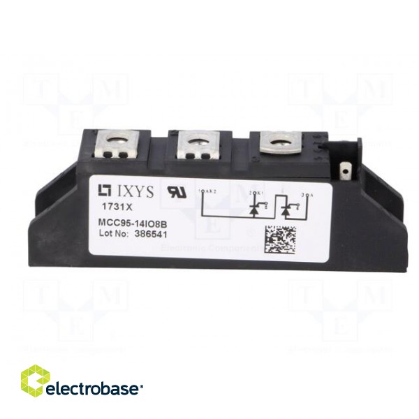 Module: thyristor | double series | 1.4kV | 116A | TO240AA | Ufmax: 1.7V image 3