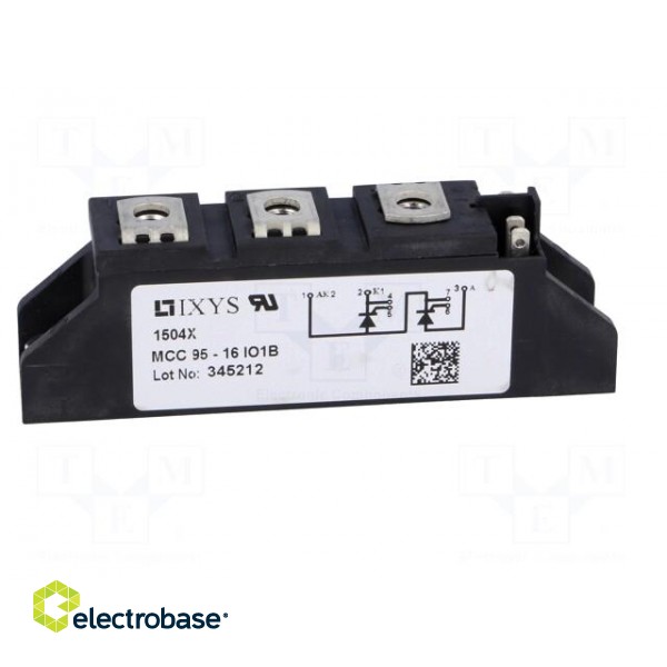 Module: thyristor | double series | 1.6kV | 116A | TO240AA | Ufmax: 1.5V image 3