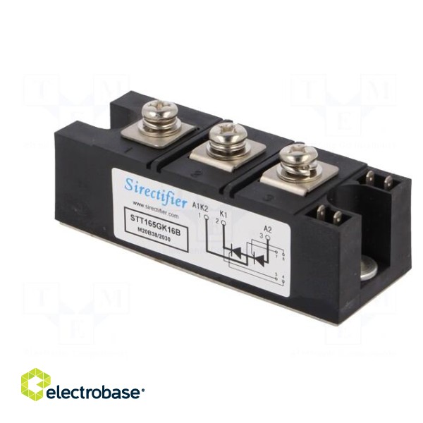 Module: thyristor | double series | 1.6kV | 165A | Ifmax: 300A | 34MM image 4