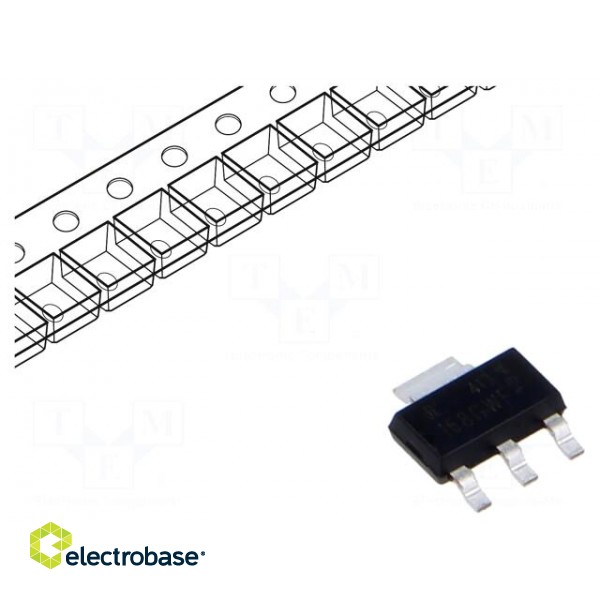 Thyristor | 600V | Ifmax: 1A | 0.63A | Igt: 450uA | SOT223 | SMD | reel,tape