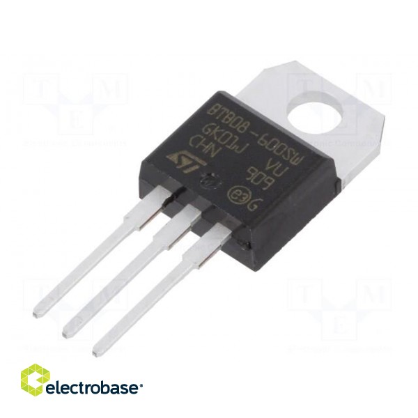 Triac | 600V | 8A | TO220AB | Igt: 10mA | logic level