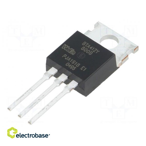 Triac | 800V | 12A | TO220AB | Igt: 50mA | Ifsm: 140A | 3Q,Hi-Com