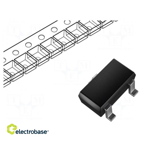 Transistor: PNP | bipolar | BRT | 50V | 0.5A | 200mW | SOT23 | R1: 1kΩ