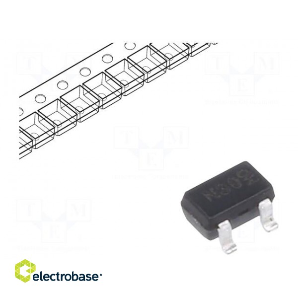 Transistor: N-MOSFET | unipolar | 30V | 2.1A | Idm: 10A | 0.5W | SOT323