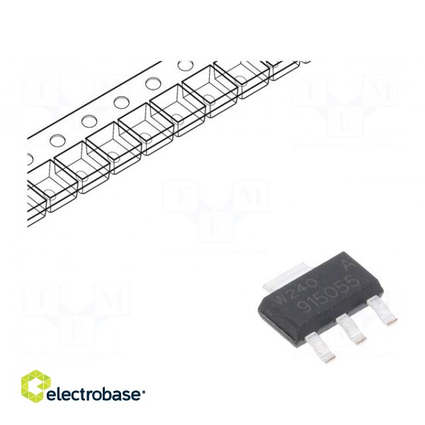 Transistor: N-MOSFET | unipolar | 55V | 3A | Idm: 22A | 8W | SC73,SOT223