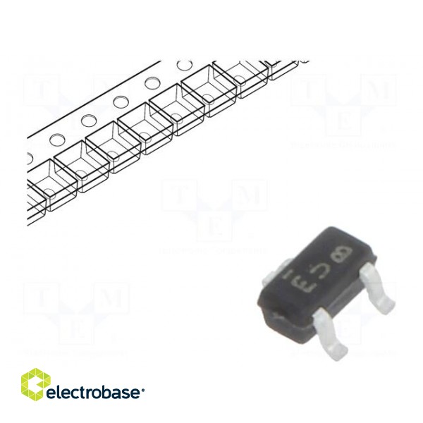 Transistor: N-MOSFET | unipolar | 60V | 0.24A | 0.13W | SC75A paveikslėlis 1