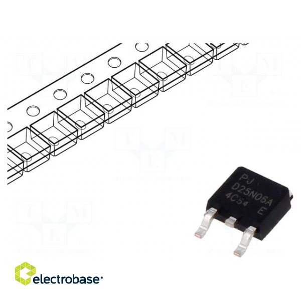 Transistor: N-MOSFET | unipolar | 60V | 25A | Idm: 100A | 40W | TO252AA