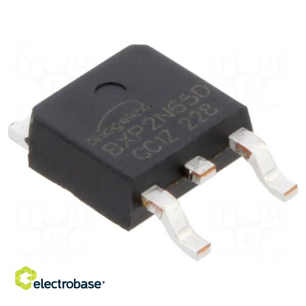 Transistor: N-MOSFET | unipolar | 650V | 1.21A | Idm: 8A | 44W | TO252