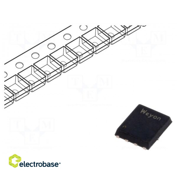 Transistor: N-MOSFET x2 | unipolar | PDFN5060-8 | asymmetric