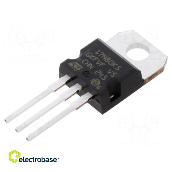 Transistor: N-MOSFET | MDmesh™ K5 | unipolar | 800V | 9A | Idm: 56A | 170W