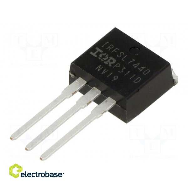 Transistor: N-MOSFET | unipolar | 40V | 147A | Idm: 772A | 208W | TO262