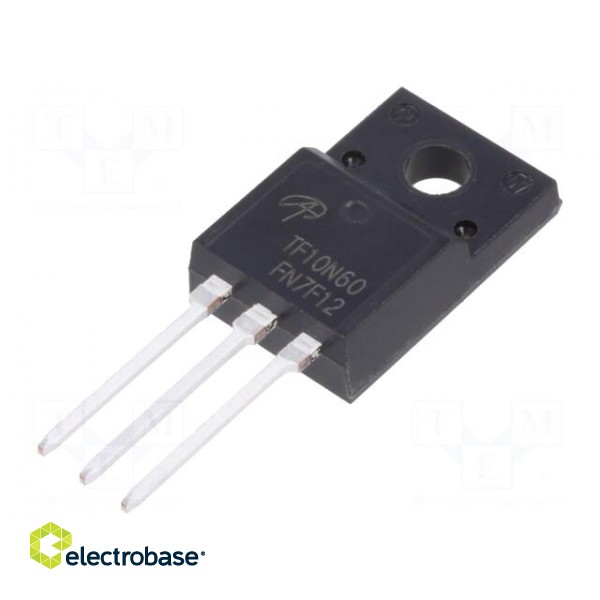Transistor: N-MOSFET | unipolar | 600V | 6.4A | TO220F