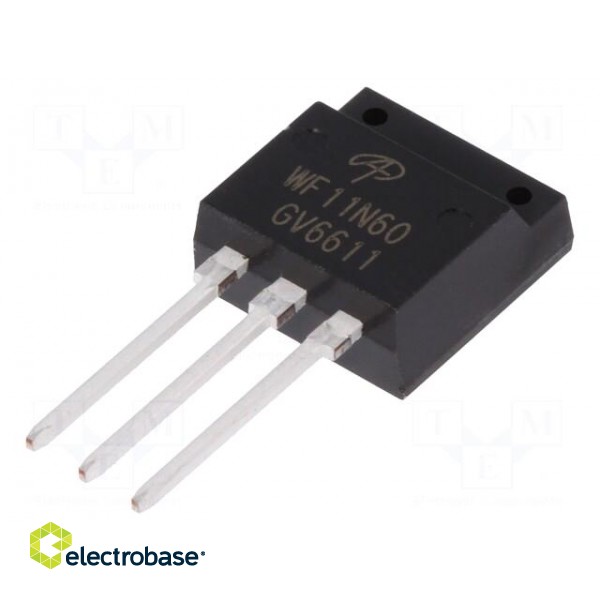 Transistor: N-MOSFET | unipolar | 600V | 8A | TO262F