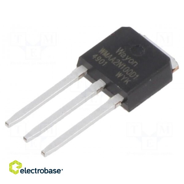 Transistor: N-MOSFET | WMOS™ D1 | unipolar | 1kV | 2A | Idm: 8A | 60W
