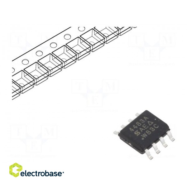 Transistor: P-MOSFET | unipolar | -30V | -15.4A | 3.8W | SO8