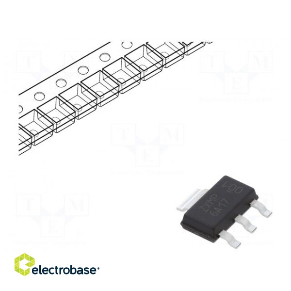 Transistor: P-MOSFET | unipolar | -60V | -3A | Idm: -13.7A | 2W | SOT223