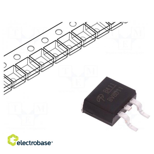 Transistor: P-MOSFET | unipolar | -60V | -55A | 93W | TO263 paveikslėlis 1
