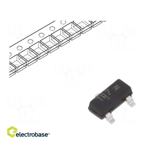 Transistor: P-MOSFET | unipolar | -8V | -3A | 0.96W | SOT23