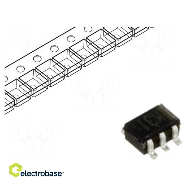 Transistor: N-MOSFET x2 | unipolar | 60V | 250mA | Idm: 1A | 150mW | UMT6