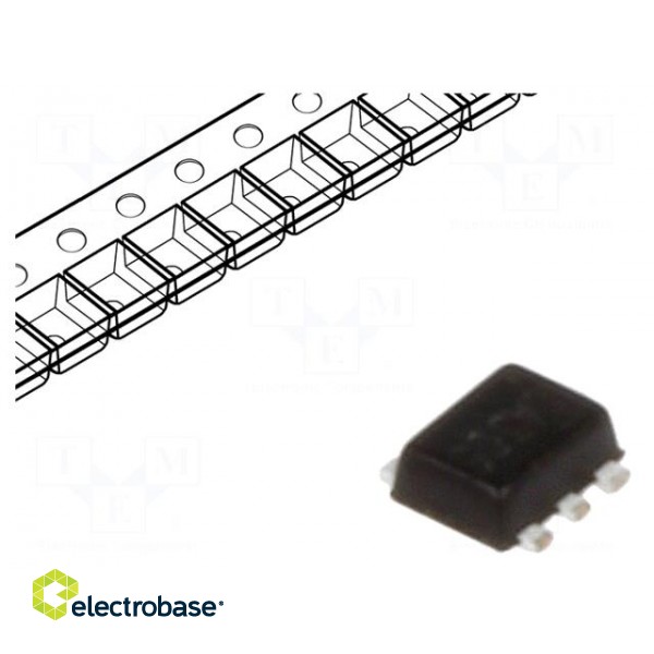 Transistor: P-MOSFET x2 | unipolar | -20V | -0.43A | 0.25W | SOT563