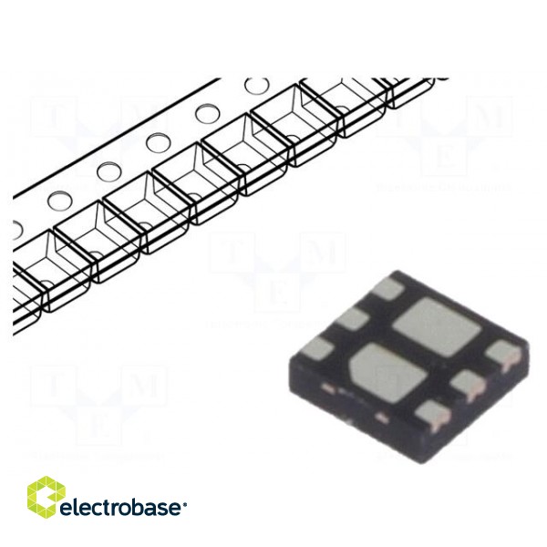 Transistor: P-MOSFET x2 | unipolar | -20V | -3.6A | 1.4W | MicroFET paveikslėlis 2