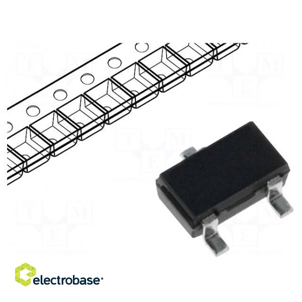 Transistor: PNP | bipolar | BRT | 50V | 0.1A | 0.2W | SC59 | 4.7kΩ