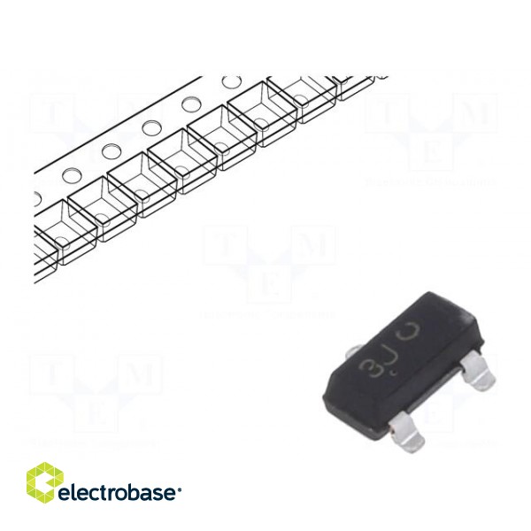 Transistor: PNP | bipolar | 30V | 0.1A | 0.3W | SOT23