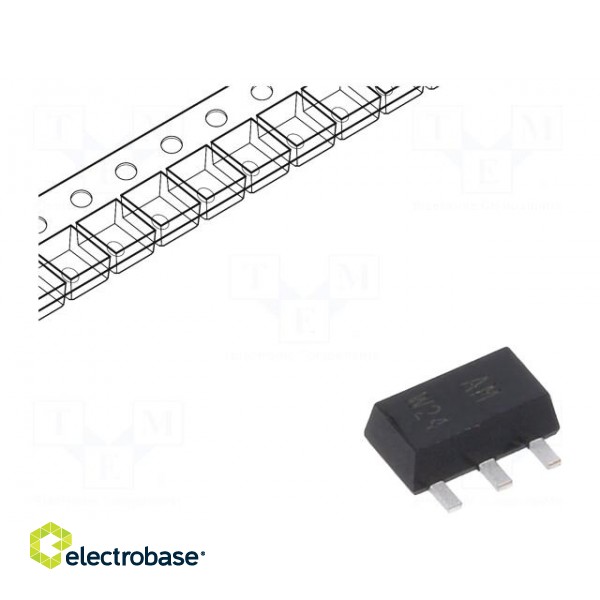 Transistor: PNP | bipolar | 60V | 1A | 1.35W | SC62,SOT89