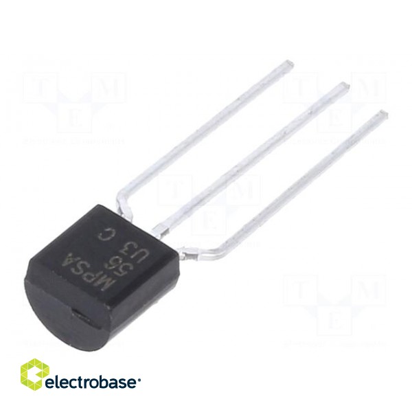 Transistor: PNP | bipolar | 80V | 0.5A | 625mW | TO92 image 1
