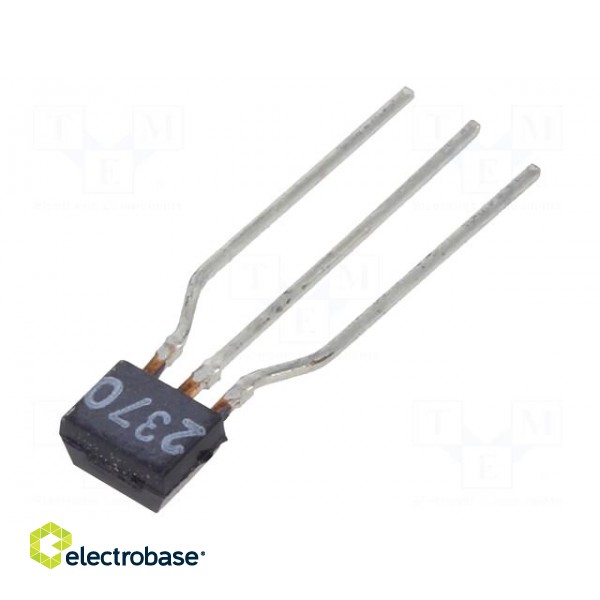 Transistor: PNP | bipolar | BRT | 50V | 0.1A | 0.2W | TO92 | R1: 4.7kΩ
