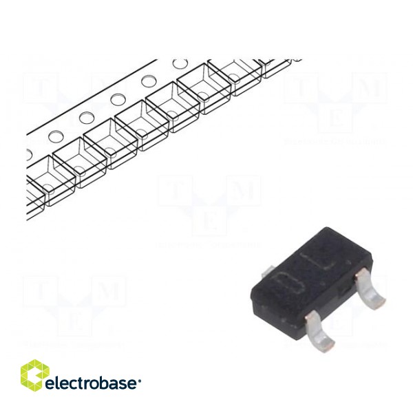 Transistor: NPN | bipolar | 120V | 0.1A | 0.15W | SC59