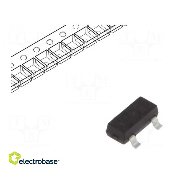 Transistor: NPN | bipolar | 300V | 0.5A | 300mW | SOT23 image 1