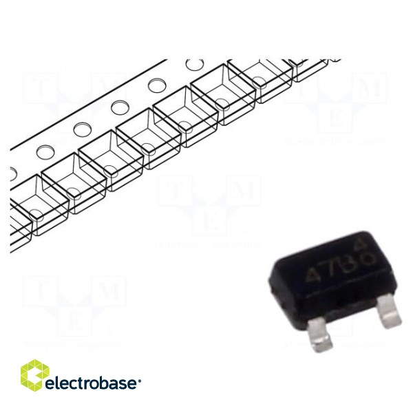 Transistor: NPN | bipolar | 45V | 0.1A | 0.25W | SOT323