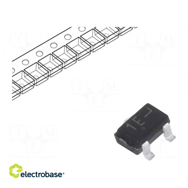 Transistor: NPN | bipolar | 45V | 0.1A | 0.2W | SC70,SOT323