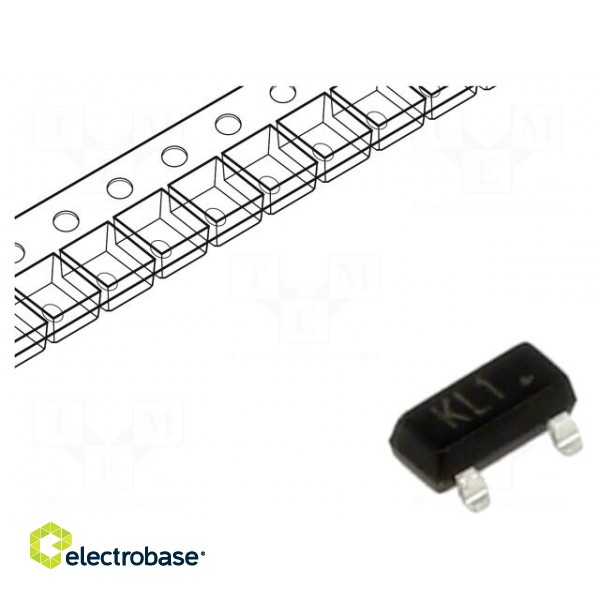 Transistor: NPN | bipolar | 45V | 0.1A | 225mW | SOT23