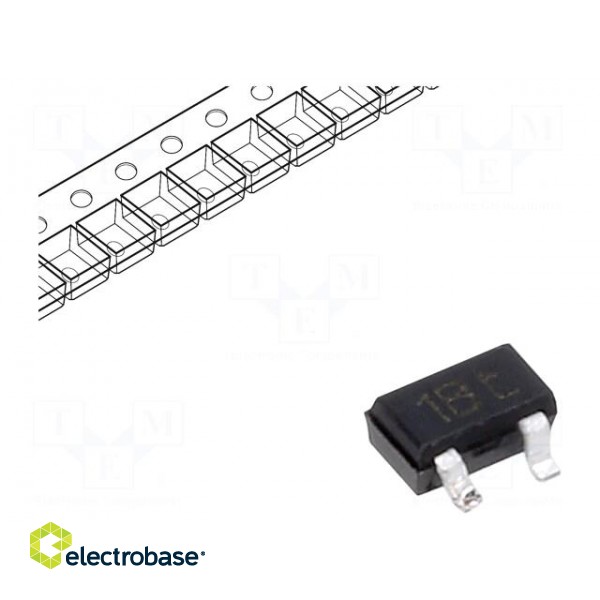 Transistor: NPN | bipolar | 65V | 0.1A | 200mW | SC70,SOT323