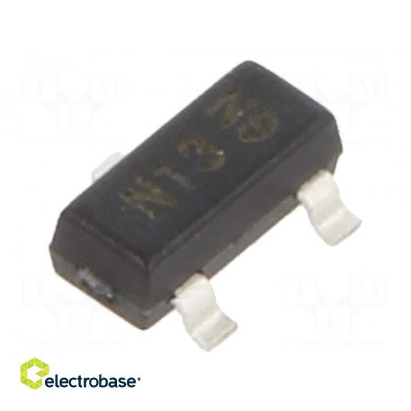 Transistor: NPN | bipolar | BRT | 50V | 50mA | 200mW | SOT23 | R1: 10kΩ image 1